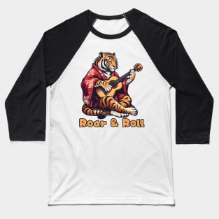 Rock and roll Bengal tiger Baseball T-Shirt